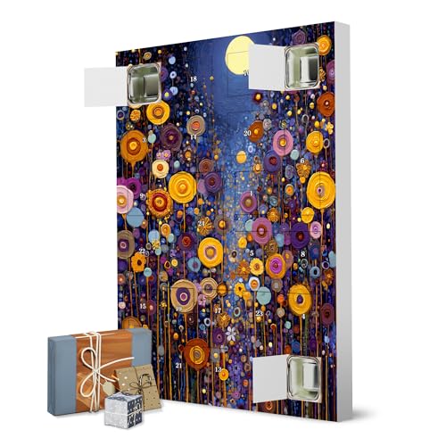 Adventskalender zum Selbstbefüllen Blumen Nacht C, Klimt (matart) artboxONE Adventskalender Natur von artboxONE