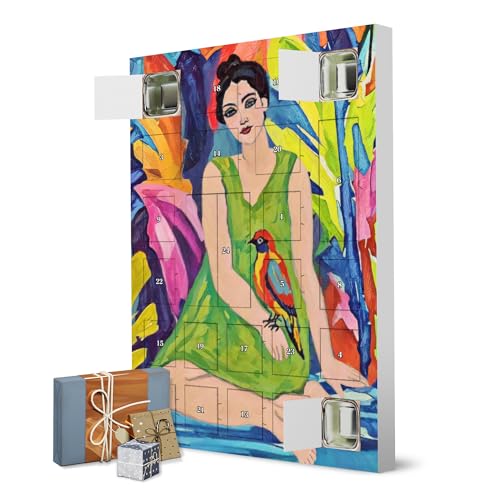 Adventskalender zum Selbstbefüllen Frau und tropischer Vogel artboxONE Adventskalender Natur Adventskalender zum Selbstbefüllen Frau und tropischer Vogel artboxONE Adventskalender Natur von artboxONE
