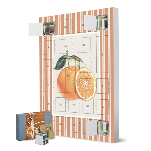 Adventskalender zum Selbstbefüllen Orange im Orangenstreifenrahmen artboxONE Adventskalender Natur Adventskalender zum Selbstbefüllen Orange im Orangenstreifenrahmen artboxONE Adventskalender Natur von artboxONE