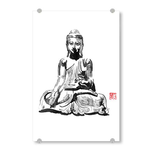 artboxONE Acrylglasbild 30x20 cm Menschen Buddha Bild hinter Acrylglas - Bild Buddha Buddha Buddhism von artboxONE