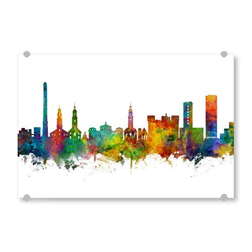 artboxONE Acrylglasbild 90x60 cm Städte Erlangen Germany Skyline Colour - Bild erlangen City Skyline Cityscape von artboxONE
