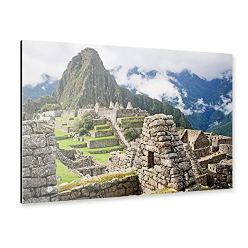 artboxONE Alu-Print 150x100 cm Machu Picchu in Peru von Künstler AB1 Edition von artboxONE
