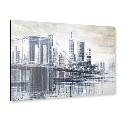 artboxONE Alu-Print 90x60 cm Manhattan Bridge - Sonnenuntergang von Künstler Marc Todd von artboxONE