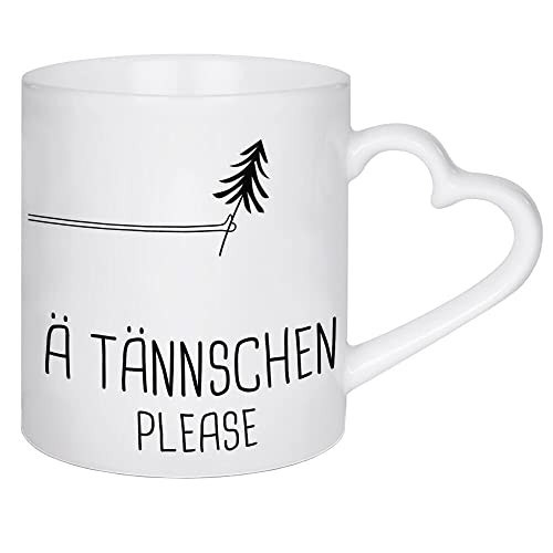 artboxONE Herztasse Ä Tännschen Please von AB1 Edition - Herztasse Typografie von artboxONE