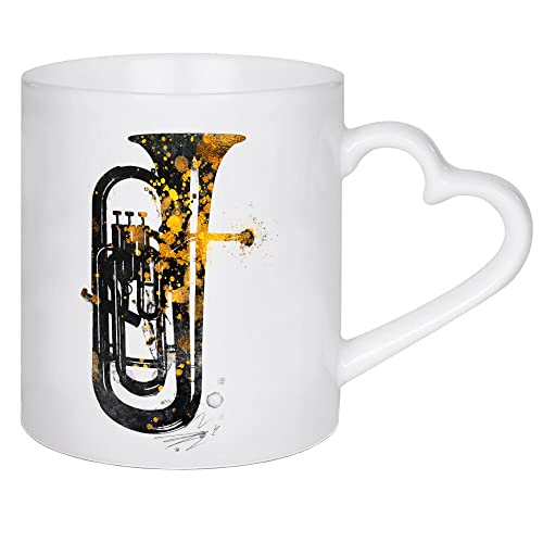 artboxONE Herztasse Music Euphonium von Justyna Jaszke - Herztasse Musik von artboxONE