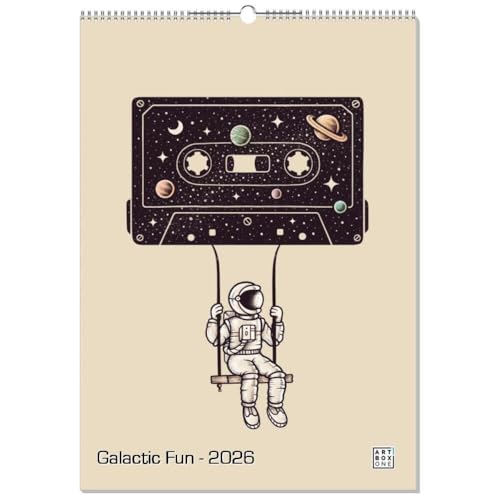 artboxONE Kalender 2026 Galactic Fun Wandkalender A2 2026 Galaxy von artboxONE