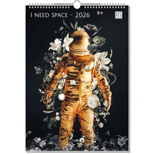 artboxONE Kalender 2026 I need space Wandkalender A3 2026 Galaxy von artboxONE
