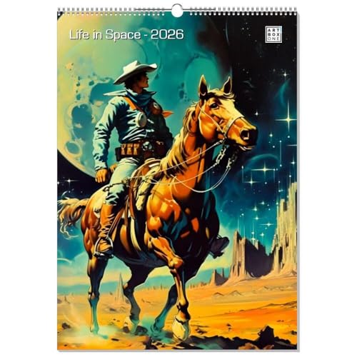 artboxONE Kalender 2026 Life in Space Wandkalender A2 2026 Galaxy von artboxONE