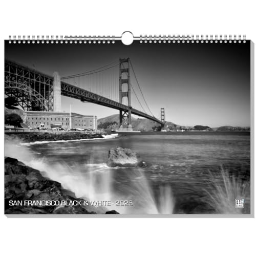 artboxONE Kalender 2026 SAN FRANCISCO BLACK & WHITE Wandkalender A3 2026 Reise von artboxONE