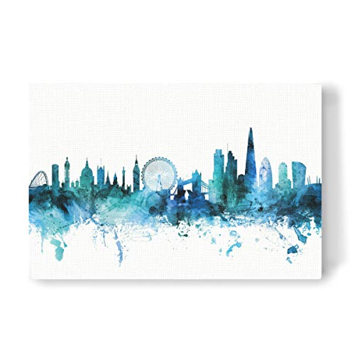 artboxONE Leinwand 120x80 cm Städte/London London England Skyline Blue von Michael Tompsett von artboxONE