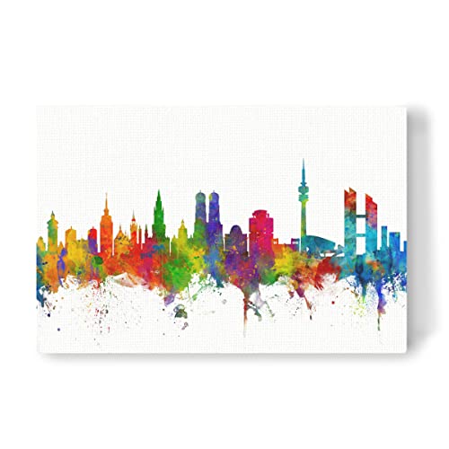 artboxONE Leinwand 150x100 cm Städte München Germany Skyline von Michael Tompsett von artboxONE