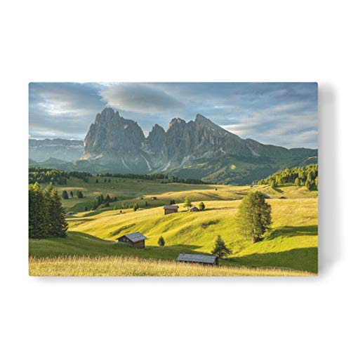 artboxONE Leinwand 90x60 cm Natur Die Seiser ALM in Südtirol von Michael Valjak von artboxONE