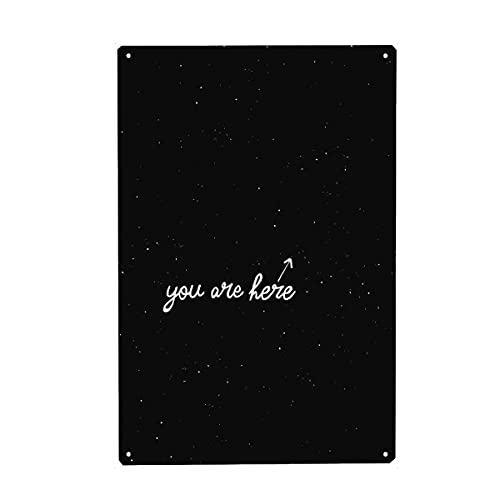 artboxONE Metall-Poster 20x30 cm Fiktion You Are here Constellation Planets von Künstler Ninola Design von artboxONE