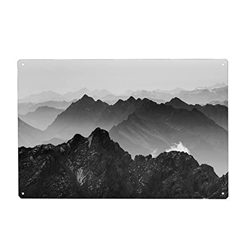 artboxONE Metall-Poster 20x30 cm Natur Alpengipfel von Künstler Ralf K. Lang von artboxONE