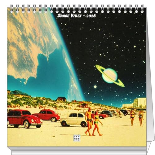 artboxONE Mini-Tischkalender 2026 Space Vibes Kalender Galaxy von artboxONE