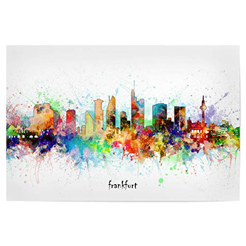 artboxONE Poster 120x80 cm Städte Frankfurt Skyline Artistic - Bild Frankfurt Cities City von artboxONE