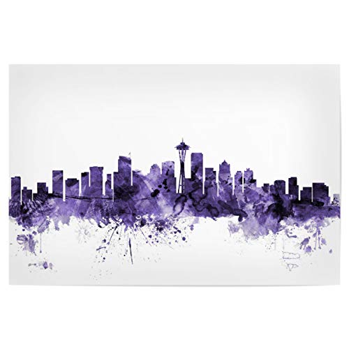artboxONE Poster 120x80 cm Städte Seattle Washington Skyline - Bild United States City Skyline Cityscape von artboxONE