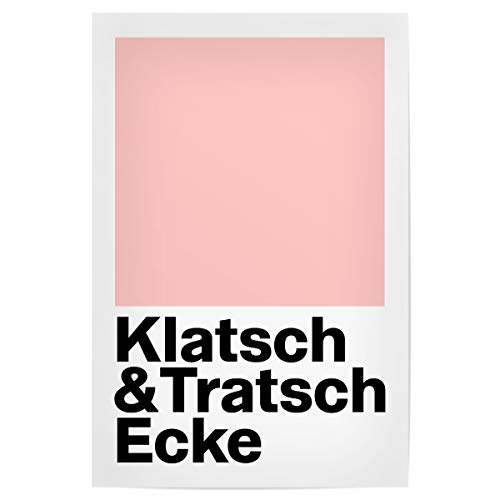 artboxONE Poster 120x80 cm Typografie Klatsch & Tratsch Ecke - Bild Typografie einzug essecke von artboxONE