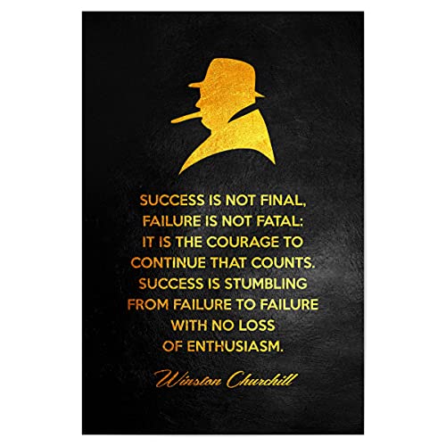 artboxONE Poster 120x80 cm Typografie Winston Churchill Success Quote - Bild Winston Churchill Failure Inspiration artboxONE Poster 120x80 cm Typografie Winston Churchill Success Quote - Bild Winston Churchill Failure Inspiration von artboxONE