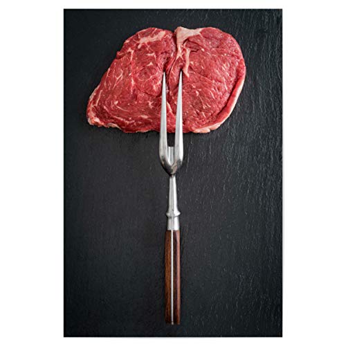 artboxONE Poster 150x100 cm Rock The Kitchen Raw Meat hochwertiger Design Kunstdruck - Bild Fleisch Fleisch Grillen von artboxONE