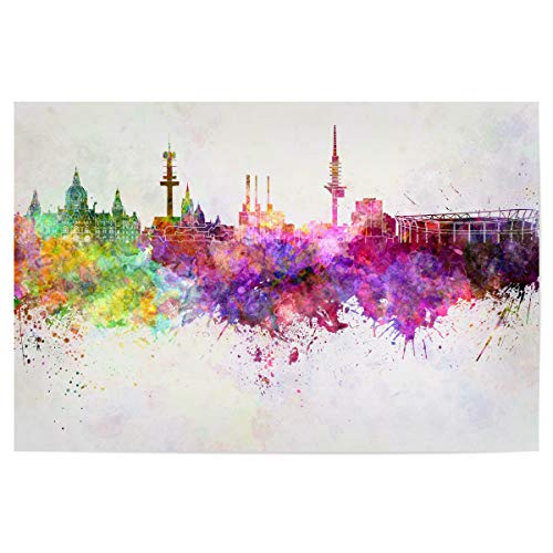artboxONE Poster 150x100 cm Städte Hannover Skyline in Watercolor - Bild Hannover Skyline Hannover Hannover Skyline artboxONE Poster 150x100 cm Städte Hannover Skyline in Watercolor - Bild Hannover Skyline Hannover Hannover Skyline von artboxONE