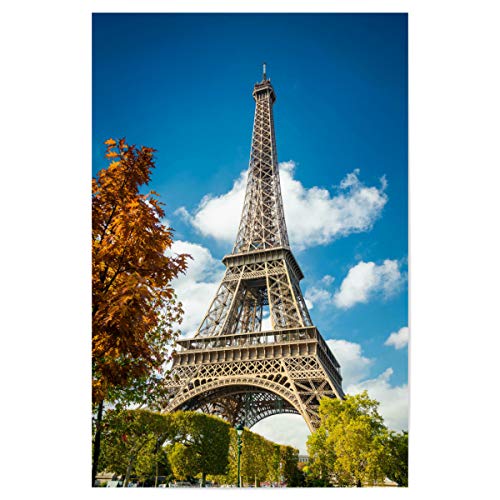 artboxONE Poster 150x100 cm Städte Paris Eiffelturm Herbststimmung - Bild Paris Frankreich Paris von artboxONE