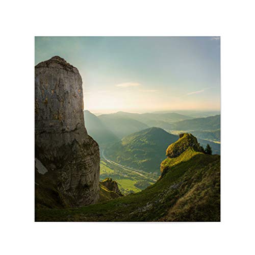 artboxONE Poster 20x20 cm Natur Beautiful Landscape hochwertiger Design Kunstdruck - Bild kanisfluh Alpen Berge von artboxONE