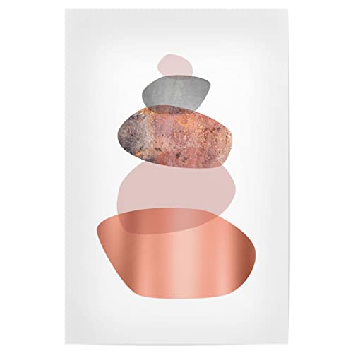 artboxONE Poster 30x20 cm Abstrakt Blush and Rose Gold Balance - Bild Scandinavian Blush Pink Feminine von artboxONE