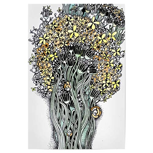 artboxONE Poster 30x20 cm Floral Gelbe Blume hochwertiger Design Kunstdruck - Bild von artboxONE