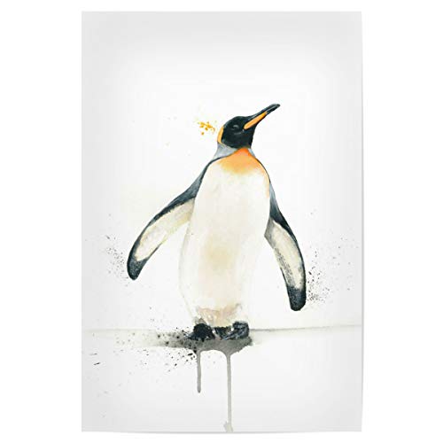 artboxONE Poster 30x20 cm Für Kinder Penguin (v2) hochwertiger Design Kunstdruck - Bild Pinguin Christmas Pinguin von artboxONE
