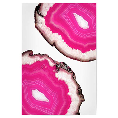 artboxONE Poster 30x20 cm Marmor Double Pink Agate hochwertiger Design Kunstdruck - Bild Achat Edelstein Kristall von artboxONE