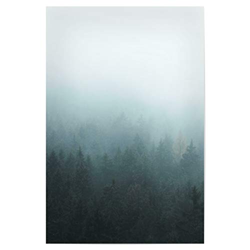 artboxONE Poster 30x20 cm Natur Bäume im Nebel hochwertiger Design Kunstdruck - Bild Wald fichtelgebirge fineart von artboxONE