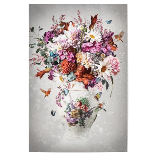 artboxONE Poster 30x20 cm Natur Blumenexplosions licht hochwertiger Design Kunstdruck - Bild Blumen Blumen Blumen von artboxONE