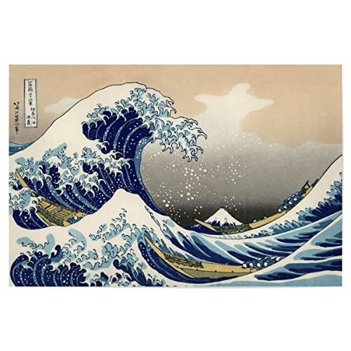 artboxONE Poster 30x20 cm Natur Die große Welle vor Kanagawa - Bild Welle Great Hokusai von artboxONE