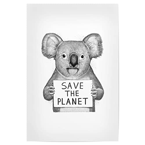 artboxONE Poster 30x20 cm Natur Koala Save The Planet - Bild Koala Australia australien von artboxONE