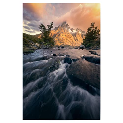 artboxONE Poster 30x20 cm Natur Paine Grande - Bild Torres del Paine Berg bildende Kunst von artboxONE