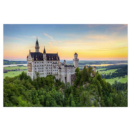 artboxONE Poster 30x20 cm Natur Schloss Neuschwanstein - Bild Neuschwanstein Bayern Deutschland von artboxONE