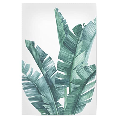 artboxONE Poster 30x20 cm Pflanzen & Blätter Natur Painted Banana Leaves - Bild Banana Leaf Palm Palmtree von artboxONE