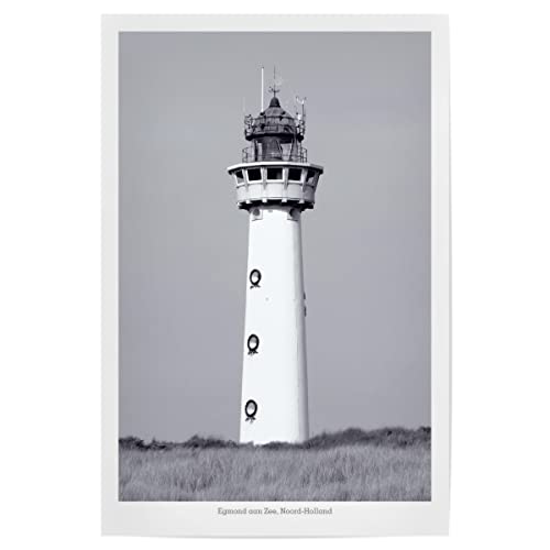 artboxONE Poster 30x20 cm Reise Leuchtturm @ Egmond - Bild Leuchtturm Holland Leuchtturm von artboxONE
