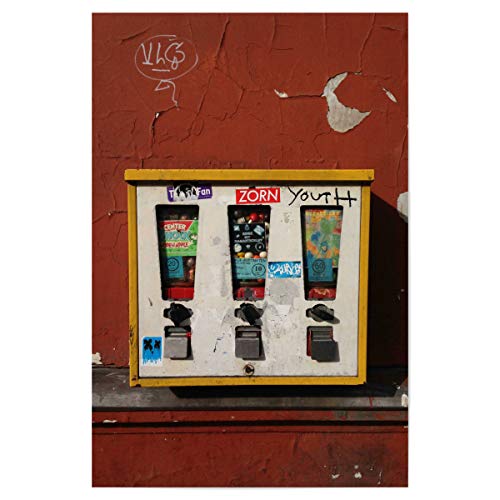 artboxONE Poster 30x20 cm Rock The Kitchen Stree Art original - Bild Kaugummiautomat 80er 90er von artboxONE