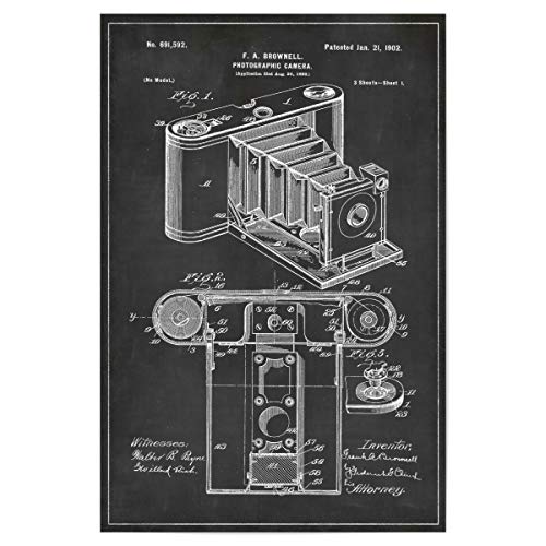 artboxONE Poster 30x20 cm Schwarzweiß Vintage Fotoapparat - Bild Vintage Fotoapparat Kamera von artboxONE
