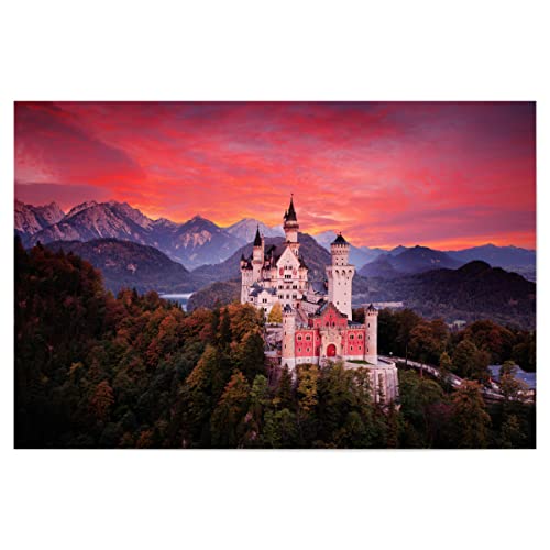 artboxONE Poster 30x20 cm Sehenswürdigkeiten Städte Schloss Neuschwanstein - Bayern - Bild Schloss von artboxONE