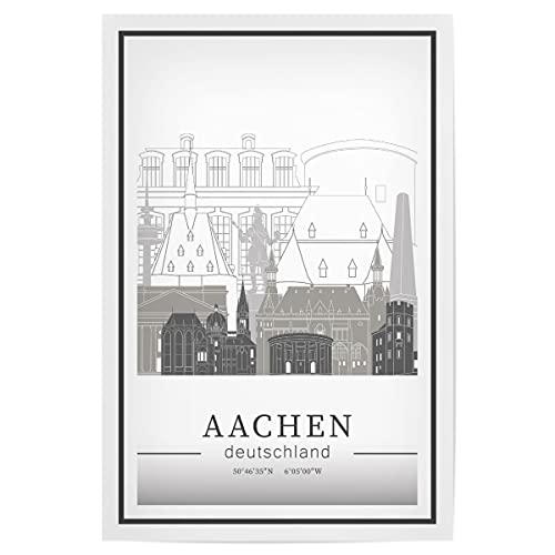 artboxONE Poster 30x20 cm Städte Aachen Skyline line Art - Bild Aachen aix la chapelle Architecture artboxONE Poster 30x20 cm Städte Aachen Skyline line Art - Bild Aachen aix la chapelle Architecture von artboxONE