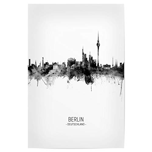 artboxONE Poster 30x20 cm Städte Berlin Germany Skyline BW - Bild Berlin blackandwhite City von artboxONE