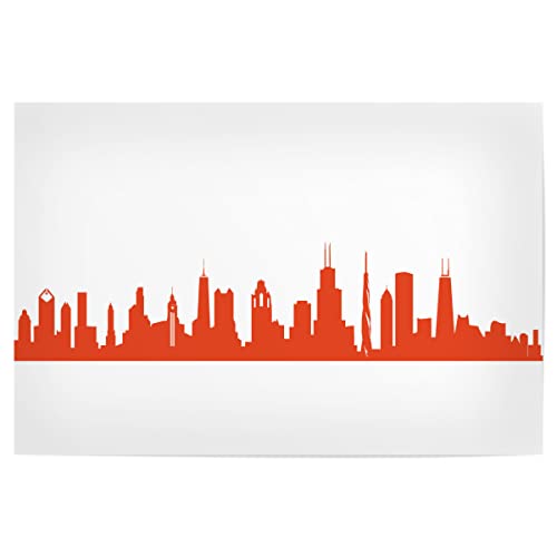 artboxONE Poster 30x20 cm Städte Chicago 03 Monochrom Tangerine - Bild Chicago Chicago City von artboxONE