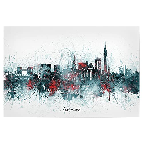 artboxONE Poster 30x20 cm Städte Dortmund Skyline Artistic Grey - Bild Dortmund Cities City von artboxONE