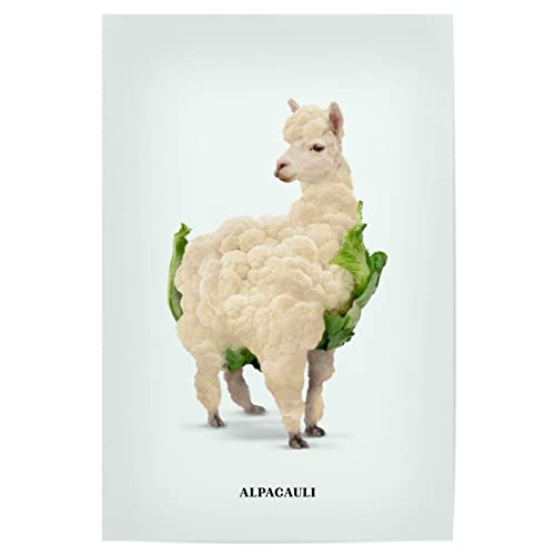 artboxONE Poster 30x20 cm Tiere Alpacauli hochwertiger Design Kunstdruck - Bild Animals Animals Cauliflower von artboxONE