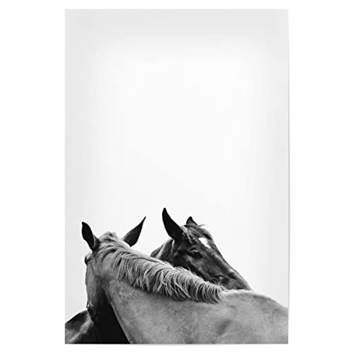 artboxONE Poster 30x20 cm Tiere Tiere Two Horses hochwertiger Design Kunstdruck - Bild Horse Horses Pferd von artboxONE