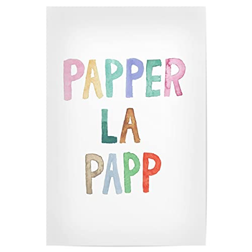 artboxONE Poster 30x20 cm Typografie Papperlapapp Clean - Bild papperlapapp Colorful Funny von artboxONE
