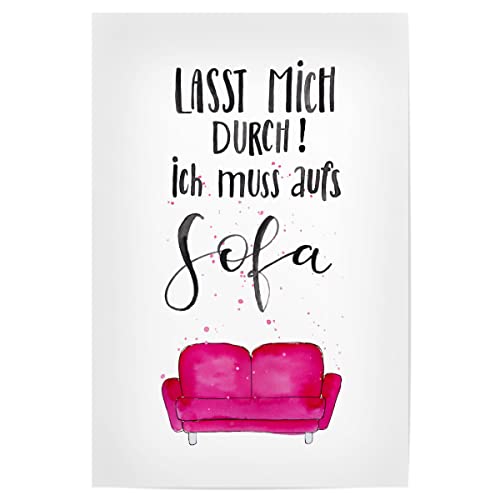 artboxONE Poster 30x20 cm Typografie Sofa hochwertiger Design Kunstdruck - Bild Sofa Handschrift Sofa von artboxONE